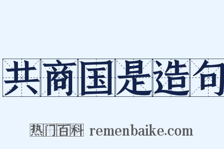 共商国是造句是什么意思的图片